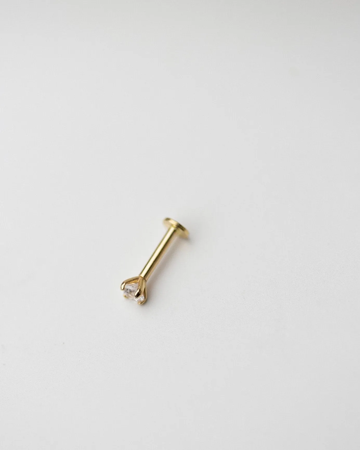 14k Ear Stud for Cartilage with flat back