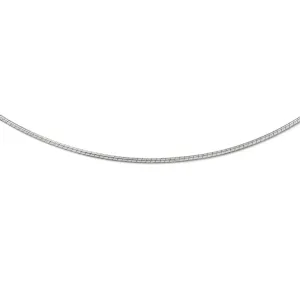 14k White Gold 1.2mm Omega Necklace