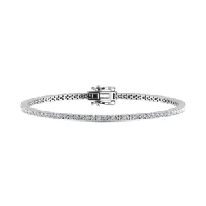 14K White Gold Lab Grown Diamond 10 Ct.Tw. Tennies Bracelet