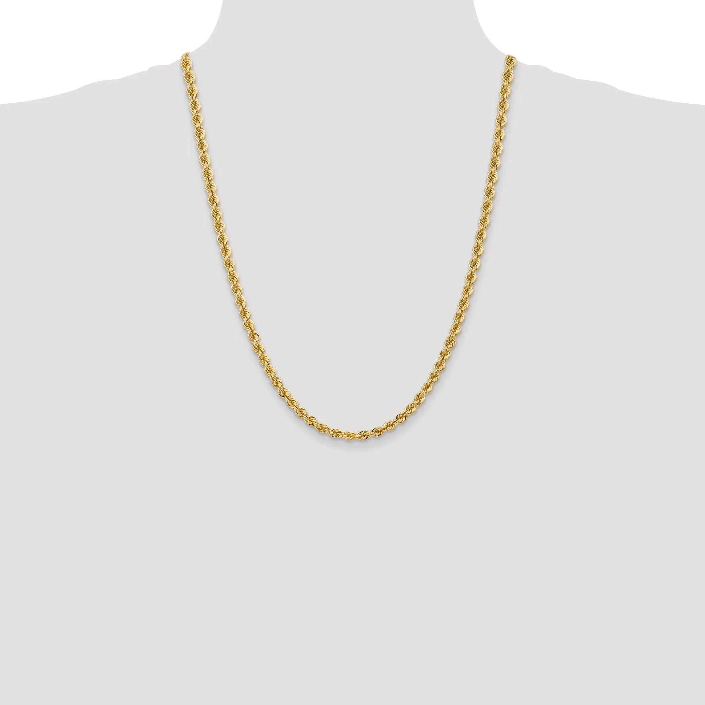 14k Yellow Gold 5.00-mm Handmade Rope Chain