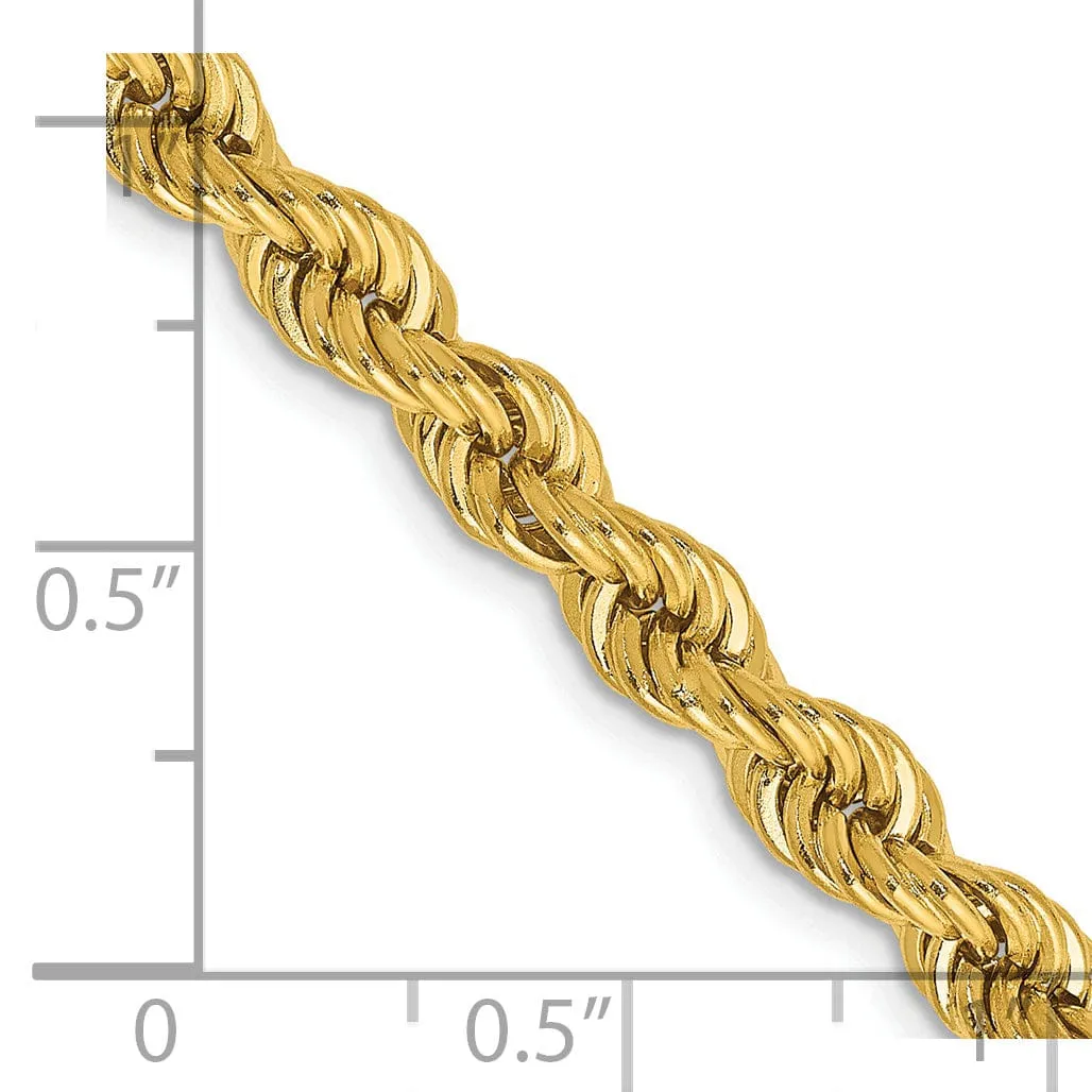 14k Yellow Gold 5.00-mm Handmade Rope Chain