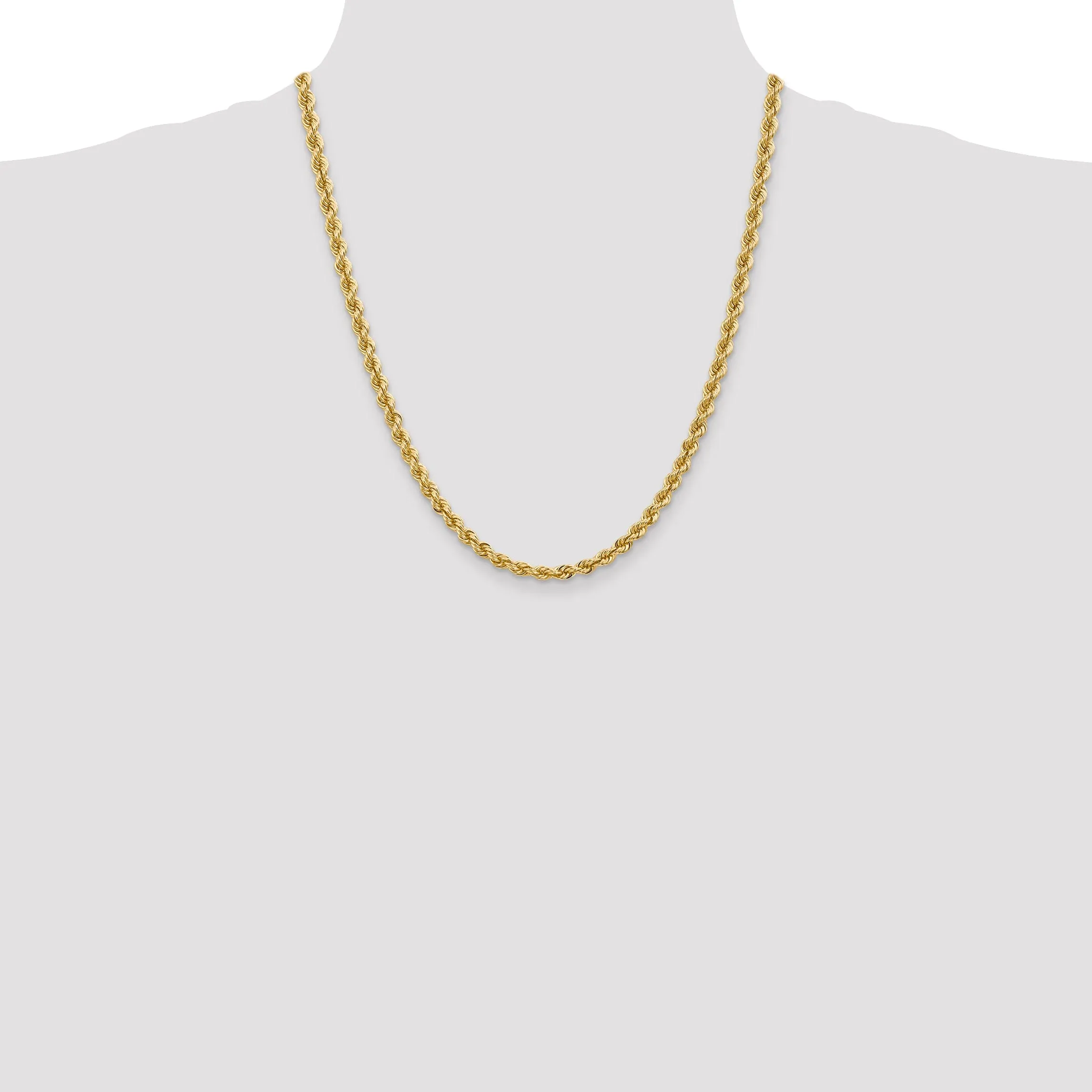 14k Yellow Gold 5.00-mm Handmade Rope Chain