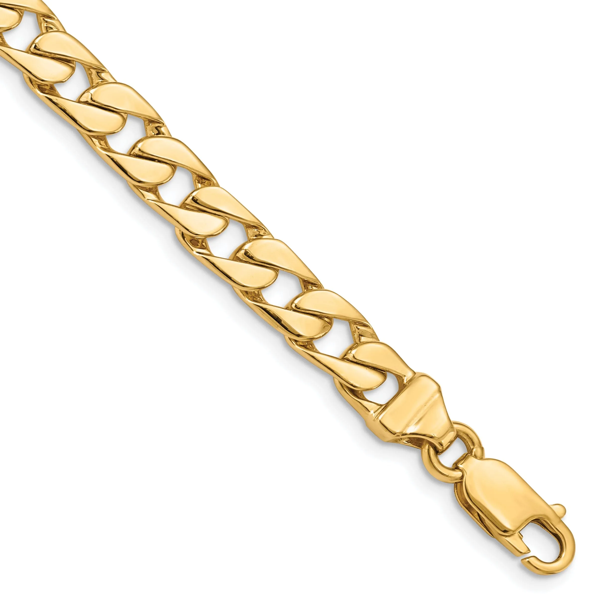 14k Yellow Gold Solid 6.50mm Fancy Link Chain