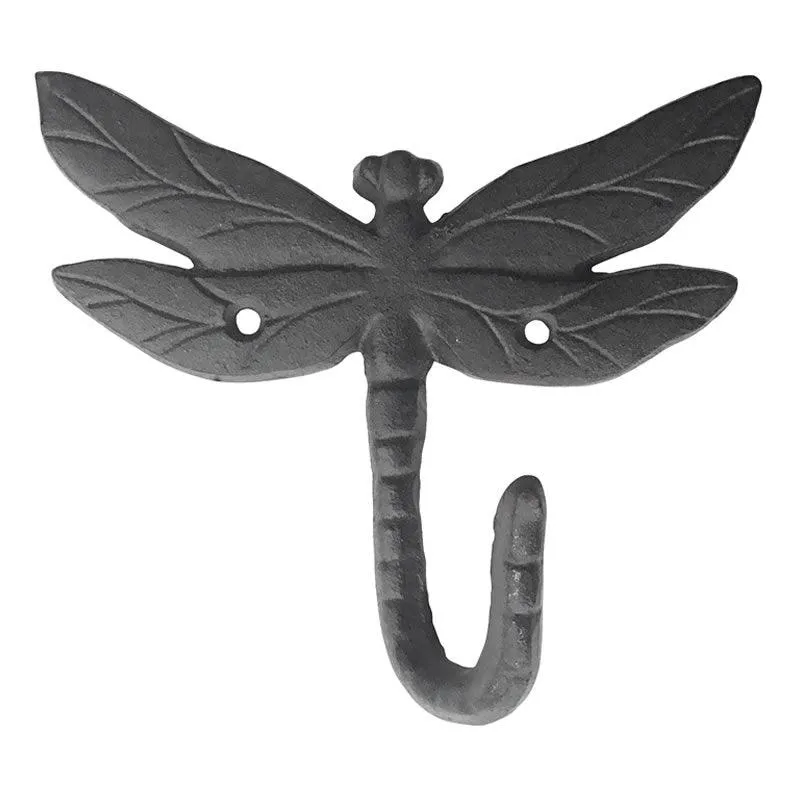 16 x14 x 6cm Iron Cast Dragonfly Wall Hook -SIT70U1