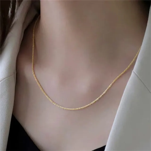 2021 Popular Silver Colour Sparkling Clavicle Chain Choker Necklace Collar For Women Fine Jewelry Wedding Party Birthday Gift