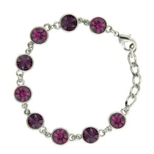 2028 Jewelry Fuchsia Amethyst Purple Channel Bracelet