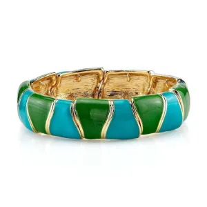 2028 Jewelry Wave Hand Enameled Stretch Bracelet