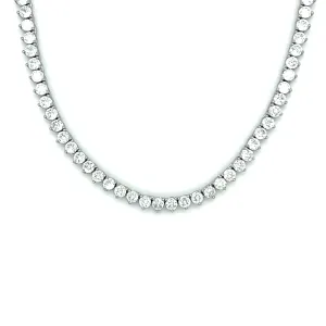 2.5mm Ibiza Diamond CZ's 3 Prong Tennis Necklace