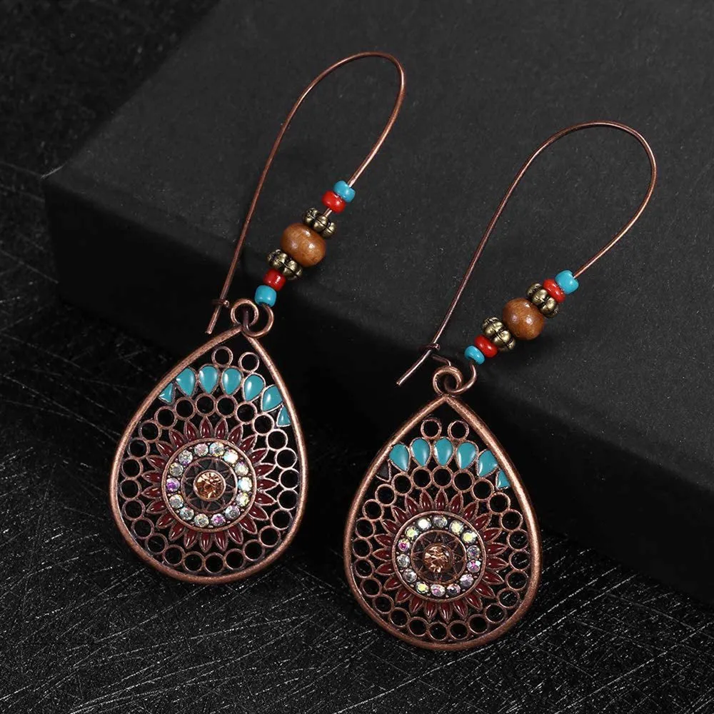 8 Pairs Long Earrings Vintage Drop Dangle Long Earrings for Women Girls Long Bohemian Earrings Set Boho Jewelry