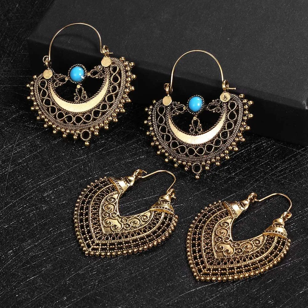 8 Pairs Long Earrings Vintage Drop Dangle Long Earrings for Women Girls Long Bohemian Earrings Set Boho Jewelry