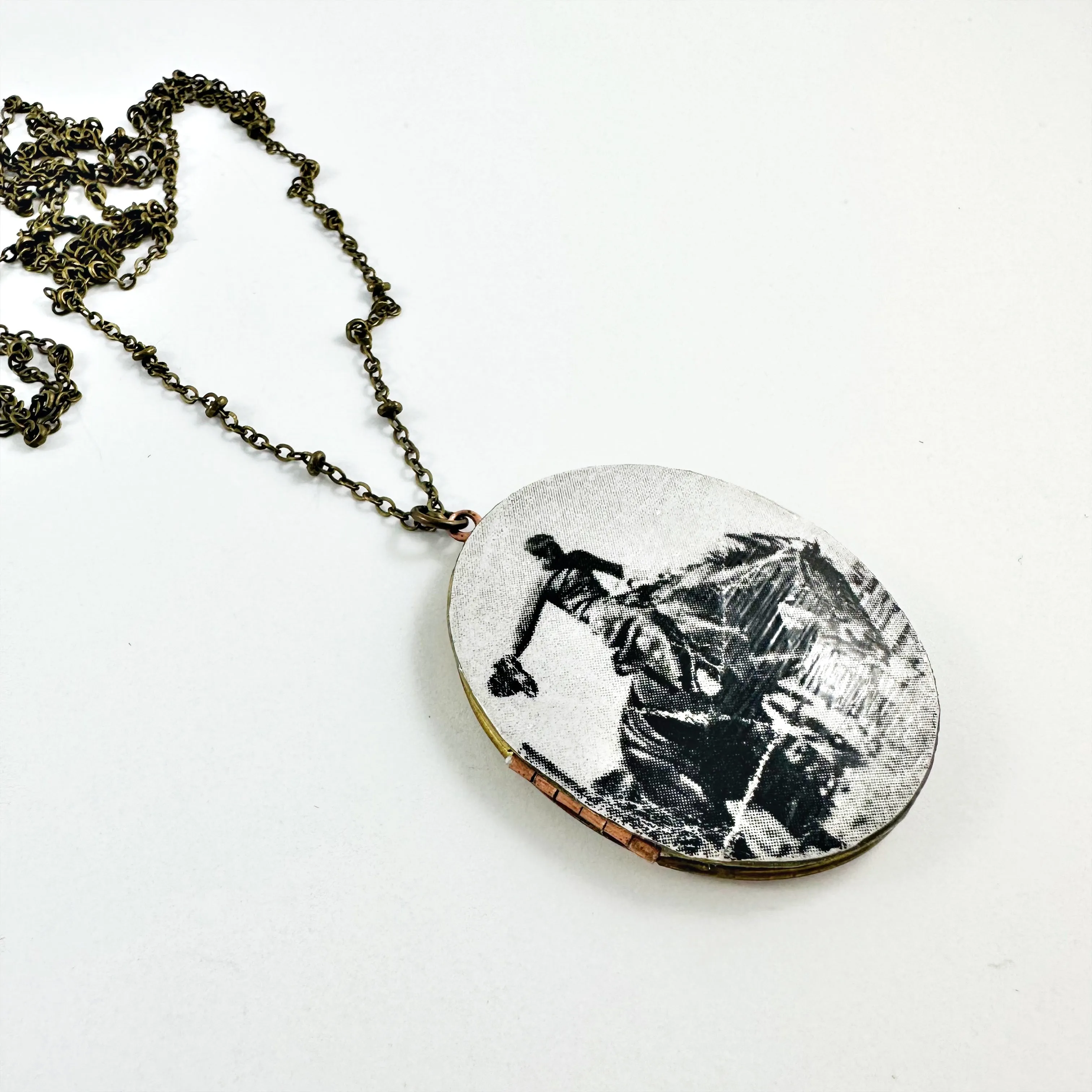 “8 Seconds” Vintage Locket Necklace