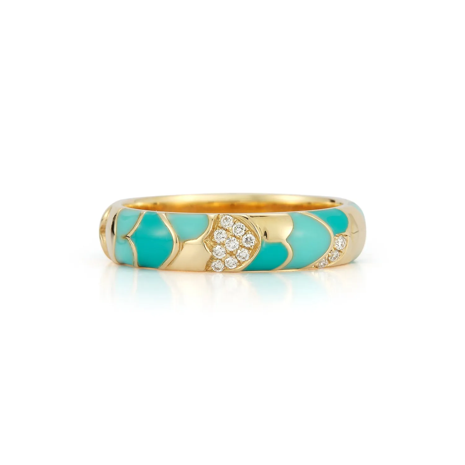 Aegean Ring - Enamel and Diamonds