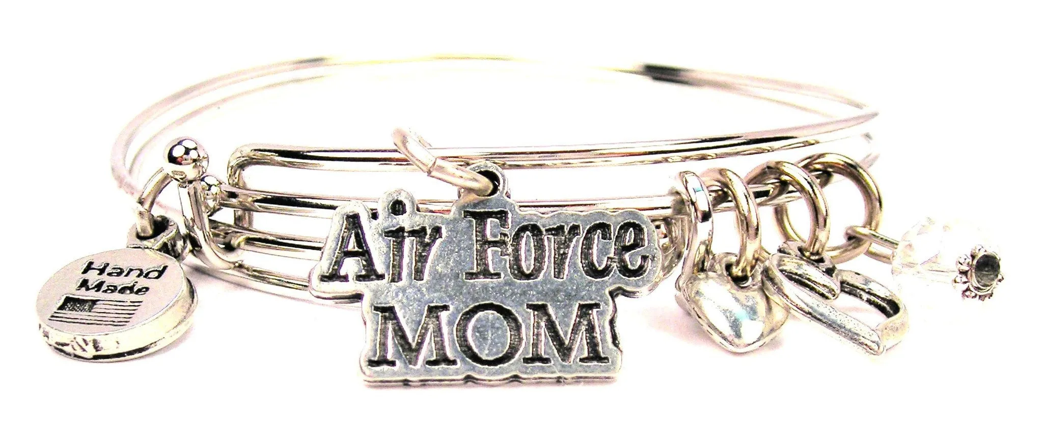 Air Force Mom Expandable Bangle Bracelet Set