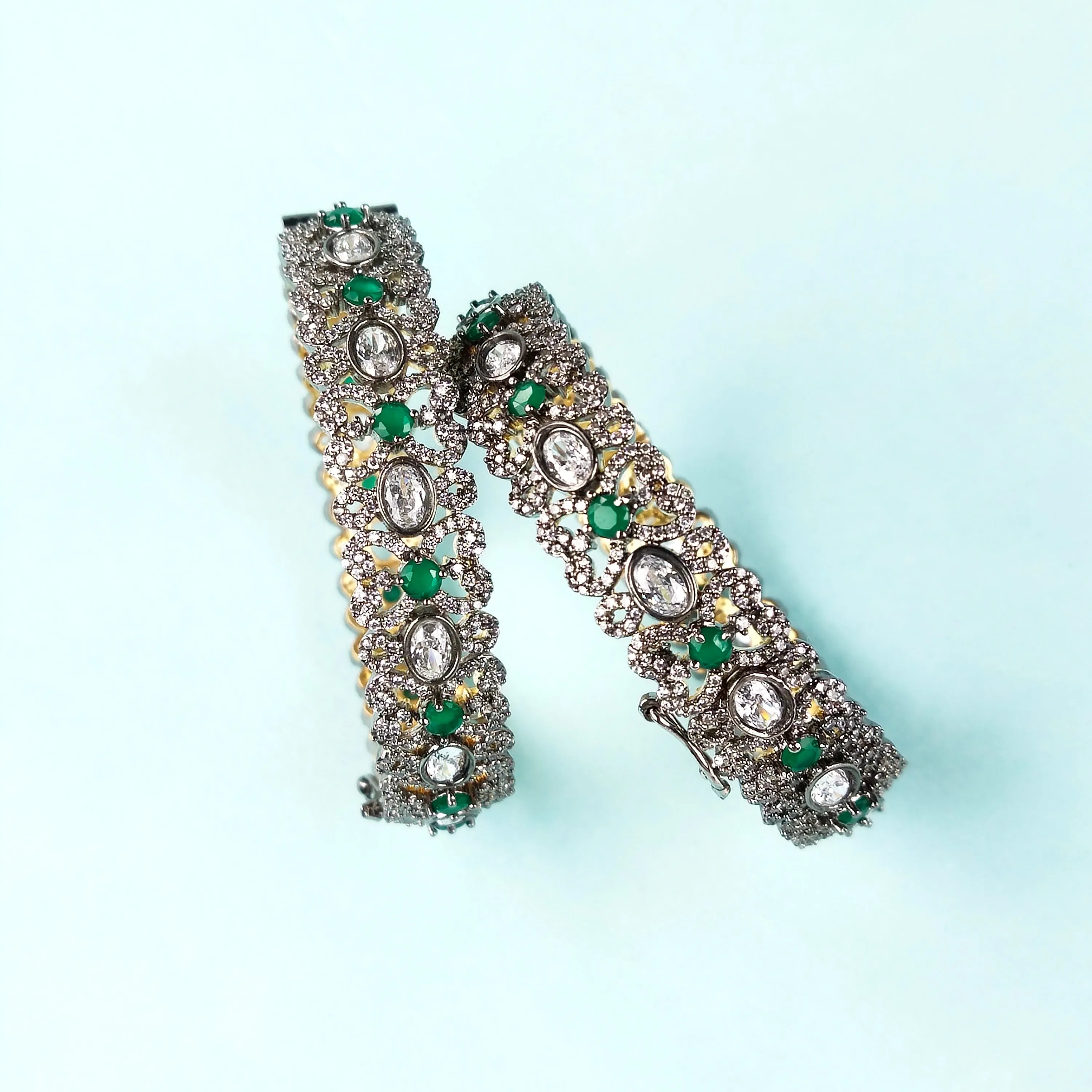 American Diamond Victorian Bangles By Asp Fashion Jewellery