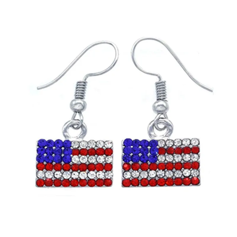 American Flag Soft Metal Earrings