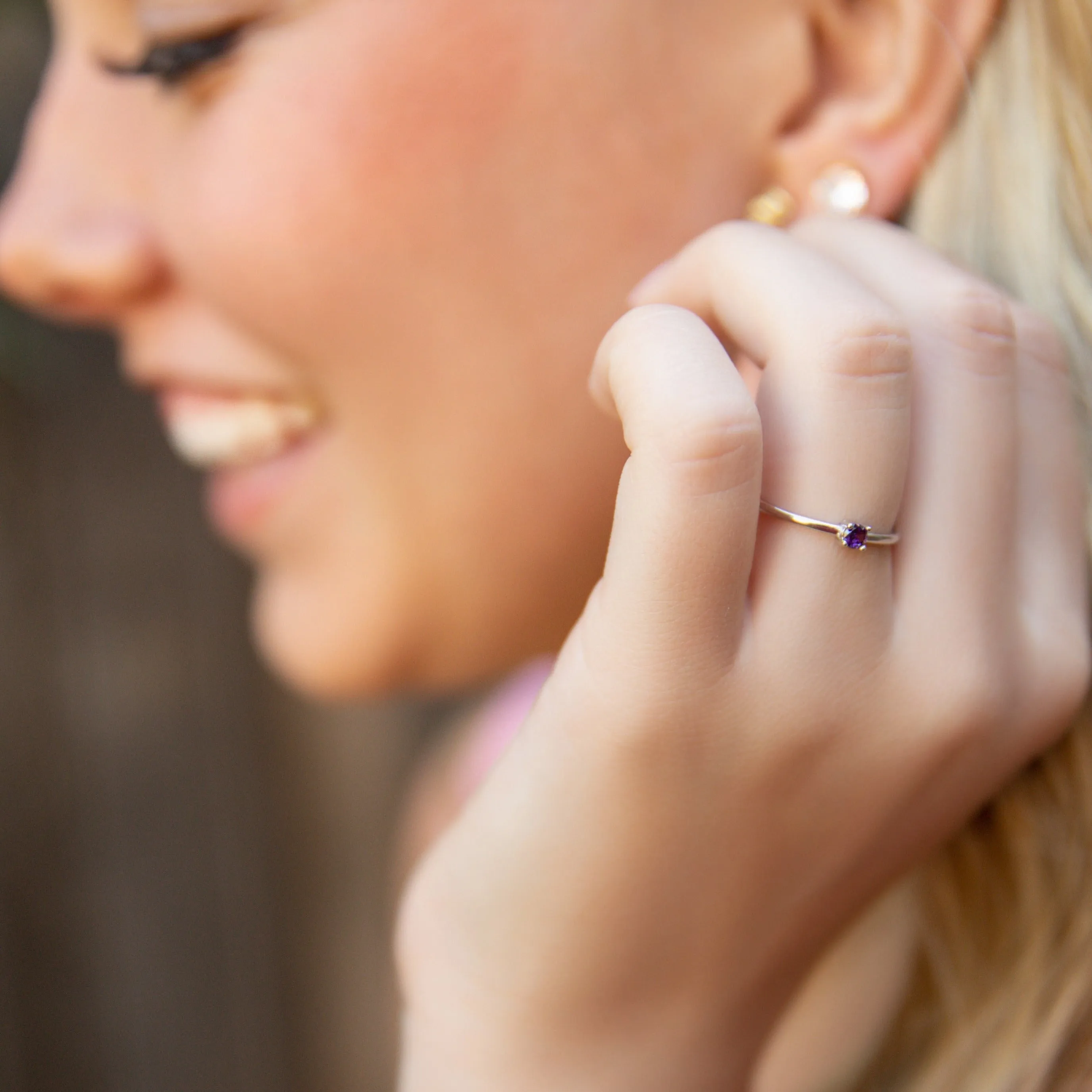 Amethyst Round Stackable