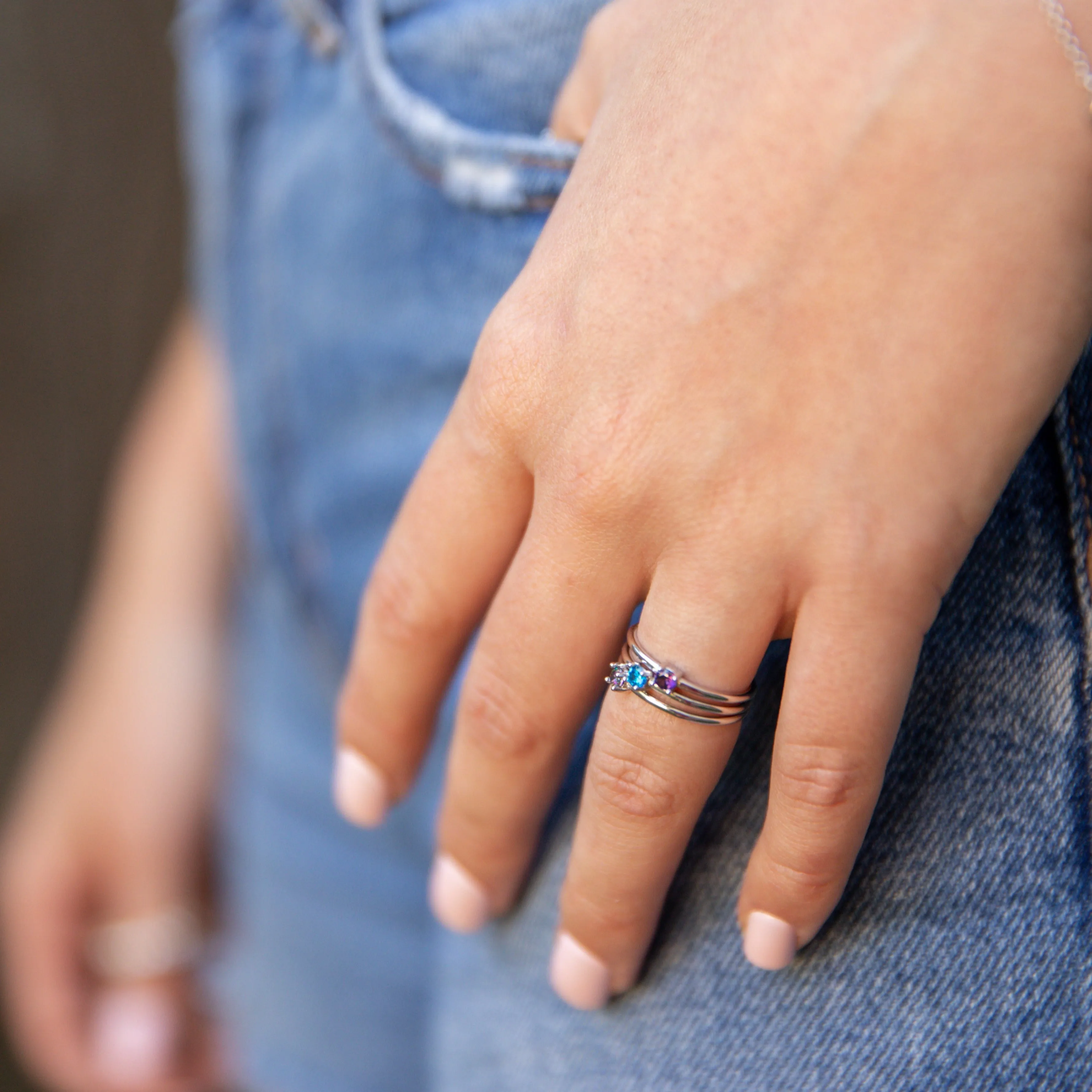 Amethyst Round Stackable