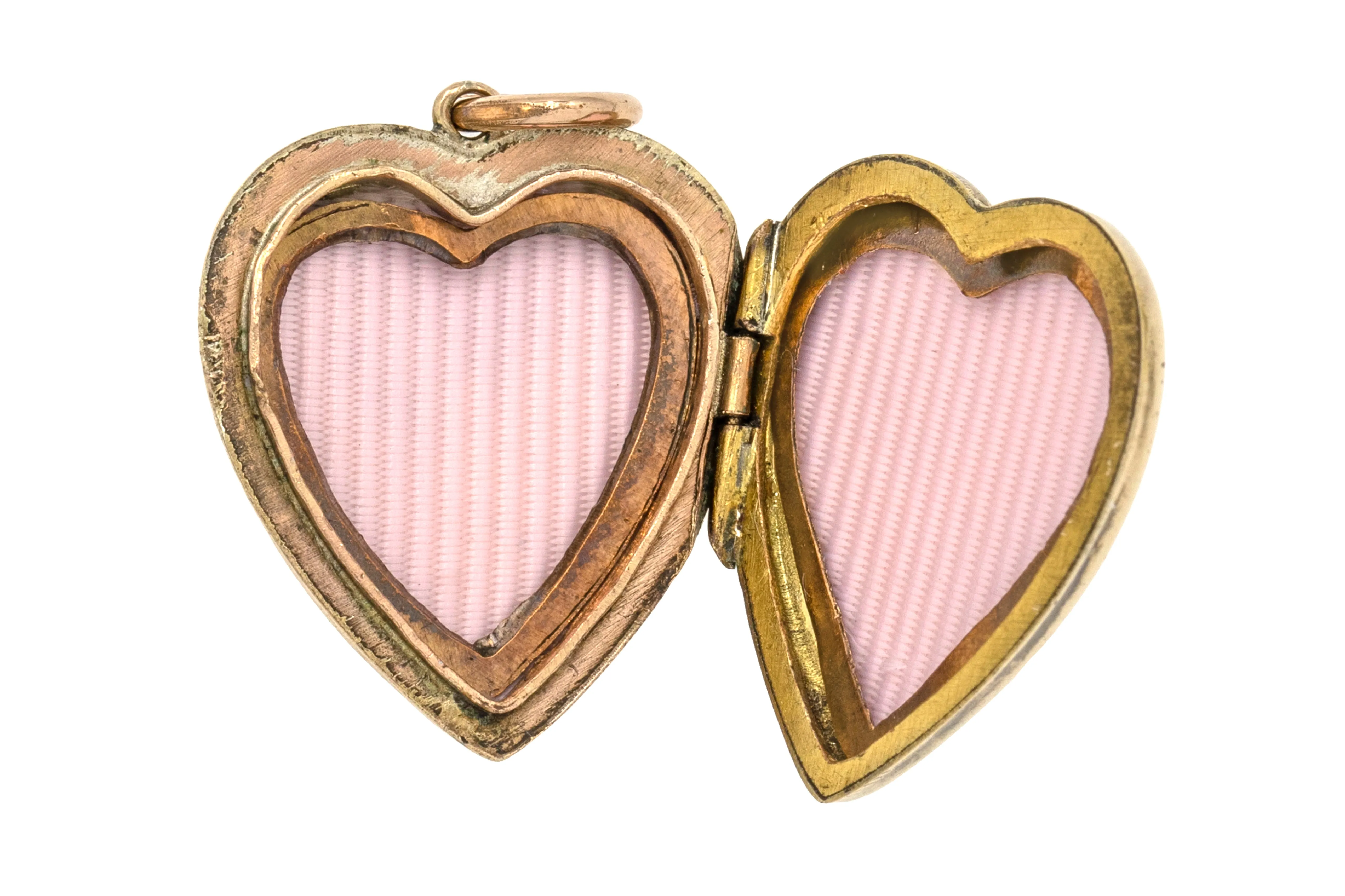 Antique 9ct Gold Engraved Heart Locket