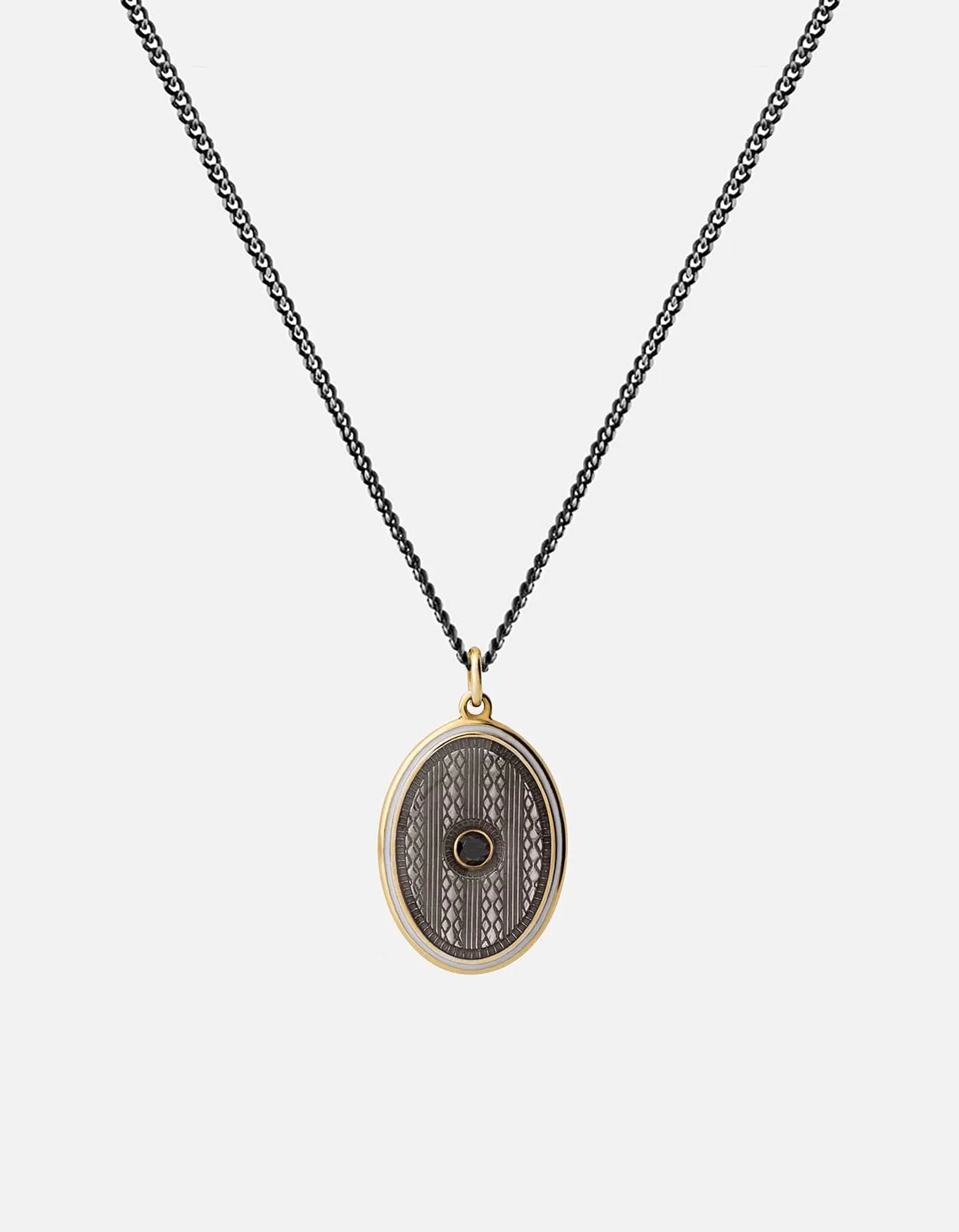 Argyle Black Diamond Necklace, Gold Vermeil/Gray