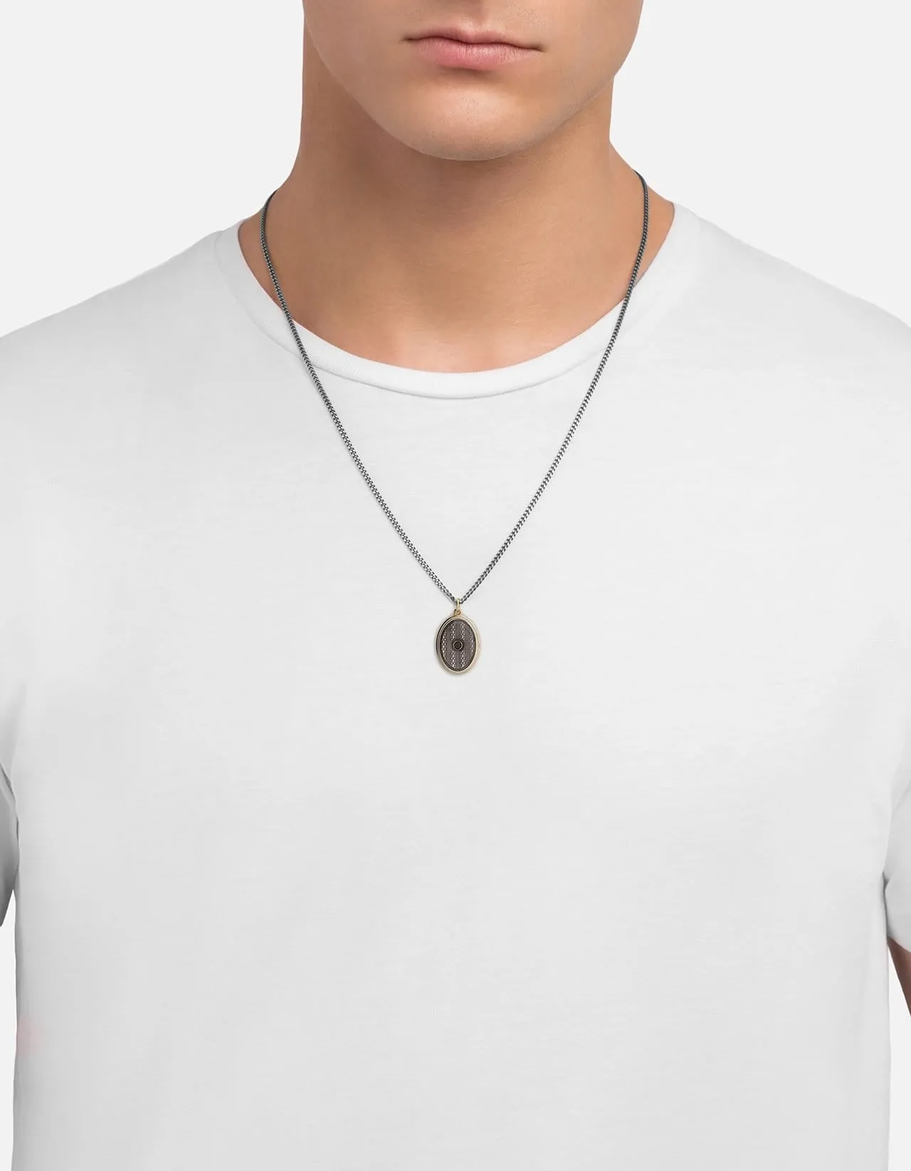 Argyle Black Diamond Necklace, Gold Vermeil/Gray