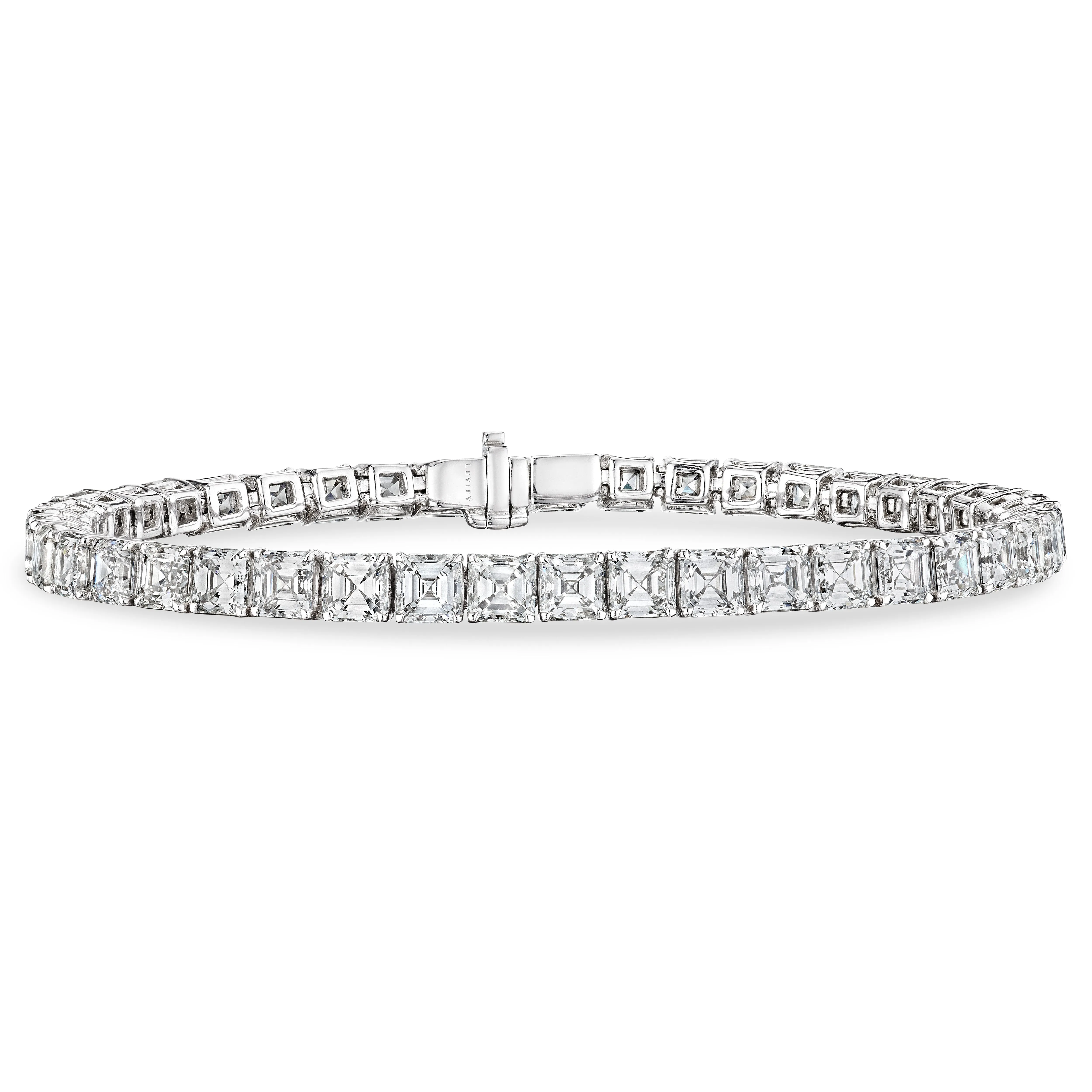 Asscher Cut Diamond Tennis Bracelet, 11 CT