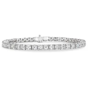 Asscher Cut Diamond Tennis Bracelet, 11 CT