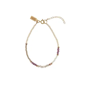 Assorted Beaded Bracelet - PEARL/PINK/AMETHYST/HONEY