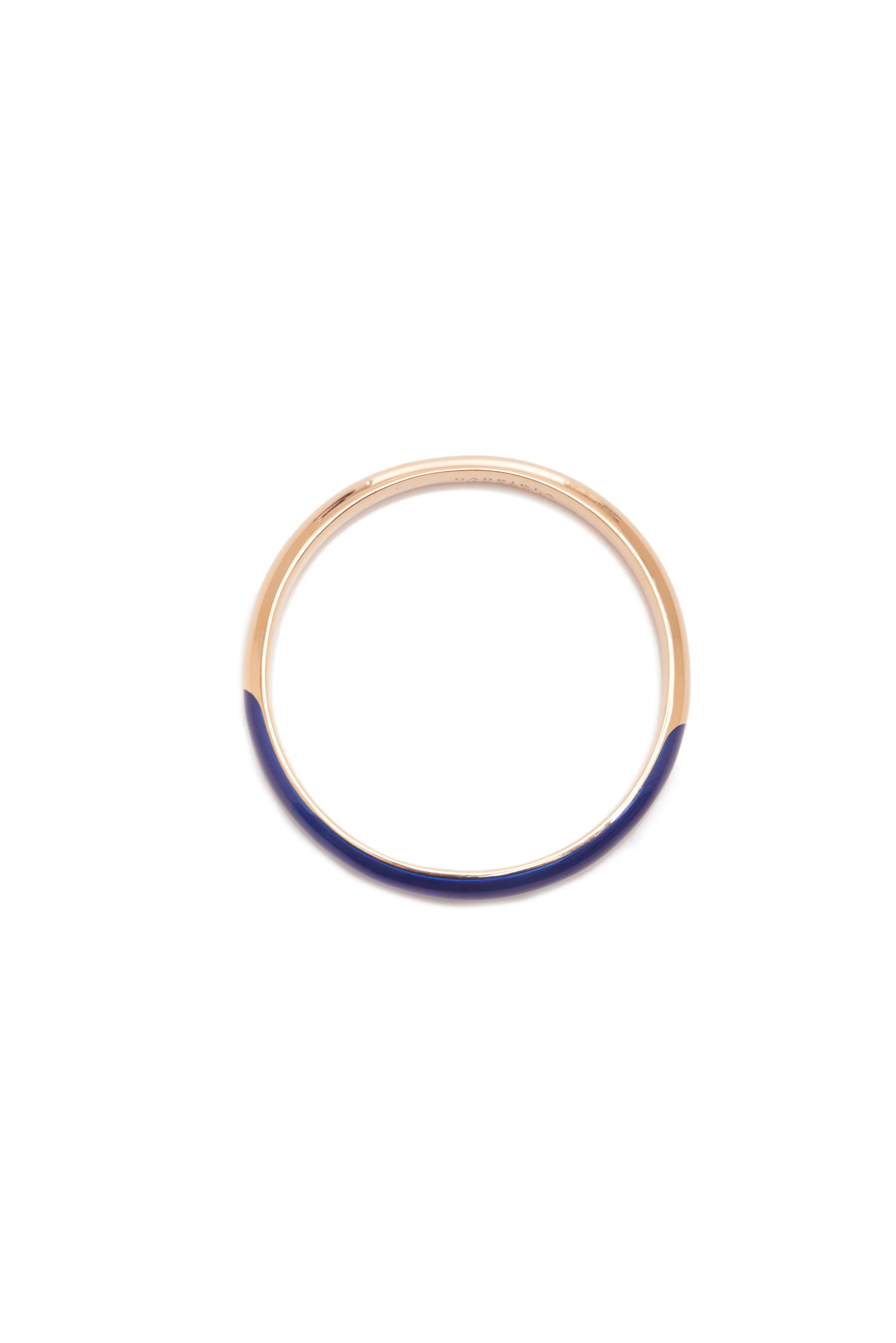 Bangle in 18K Rose Gold & Vitreous Blue Enamel