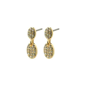 BEAT recycled crystal earrings gold-plated