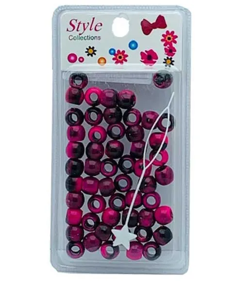 Beauty Collection Style Collection Pattern Beads BD012 Black And Pink