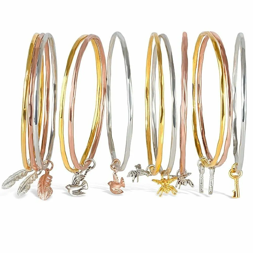 Bird Bangle | Rose Gold - Silver