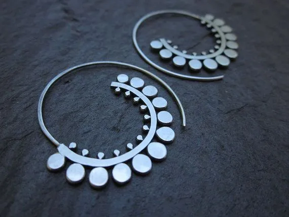 Boho Crescent Hoop Earrings jlt11592