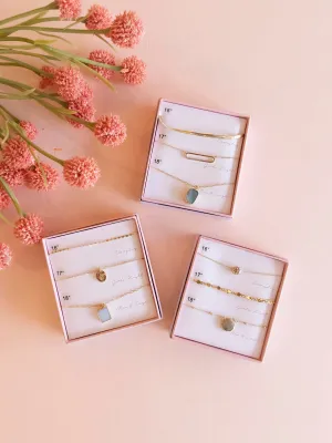 Boxed Necklace Sets | Dainty Layered Necklaces | Mother's Day Gift