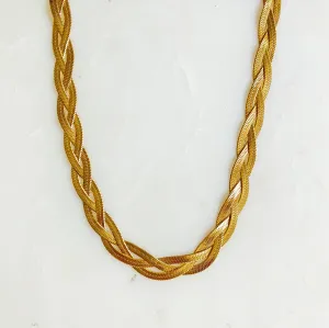 Braided Herringbone Chain Necklace