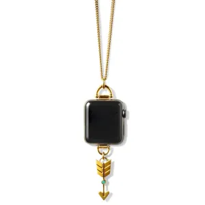 Bucardo Charm Apple Watch Necklace in Arrow Gold Series 1-3