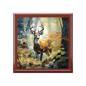 Buck Deer on a Fine Fall Day Art Print Gift and Jewelry Box