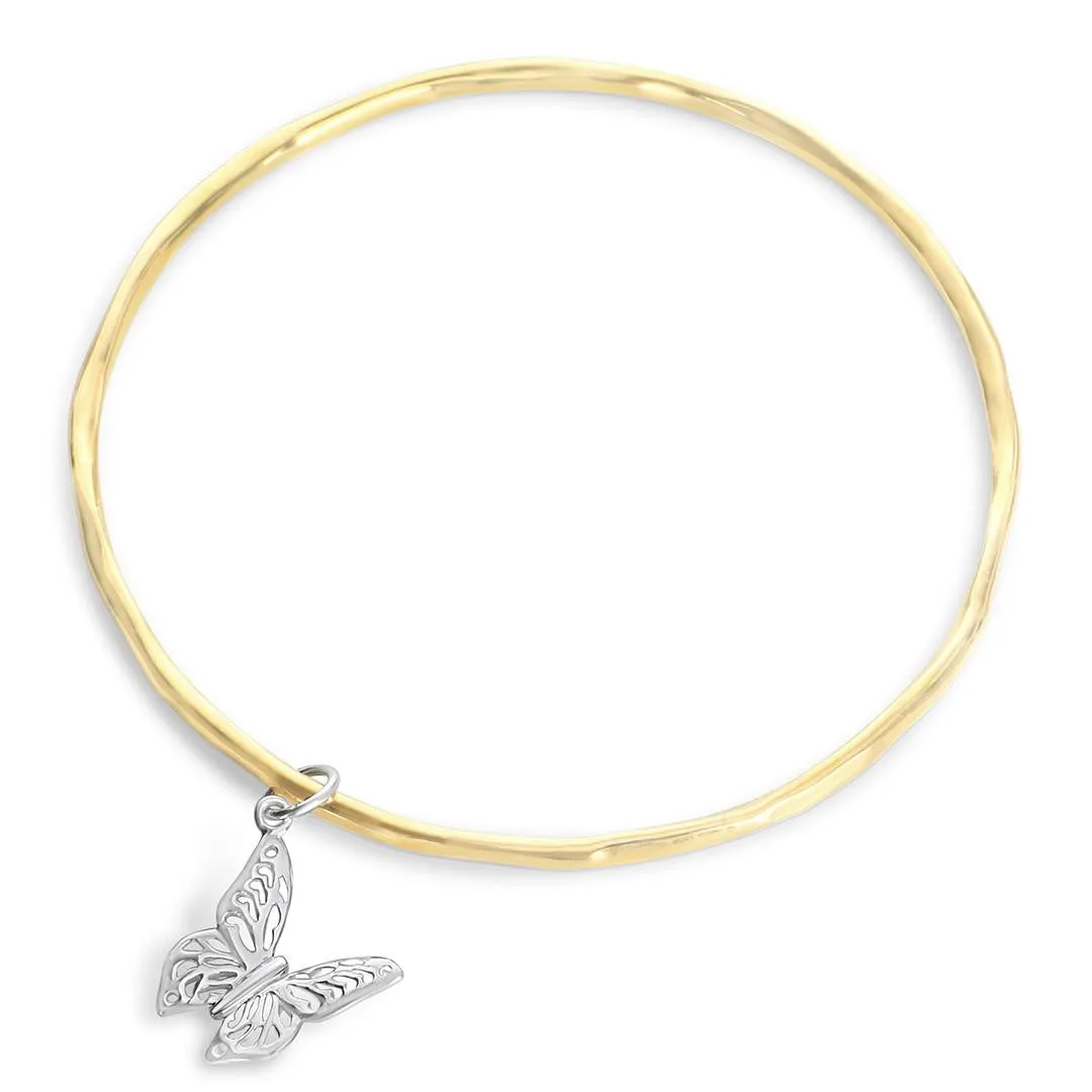 Butterfly Bangle | Gold- Silver