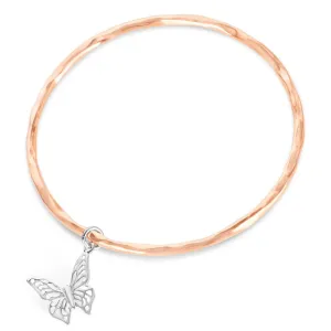 Butterfly Bangle | Rose Gold - Silver