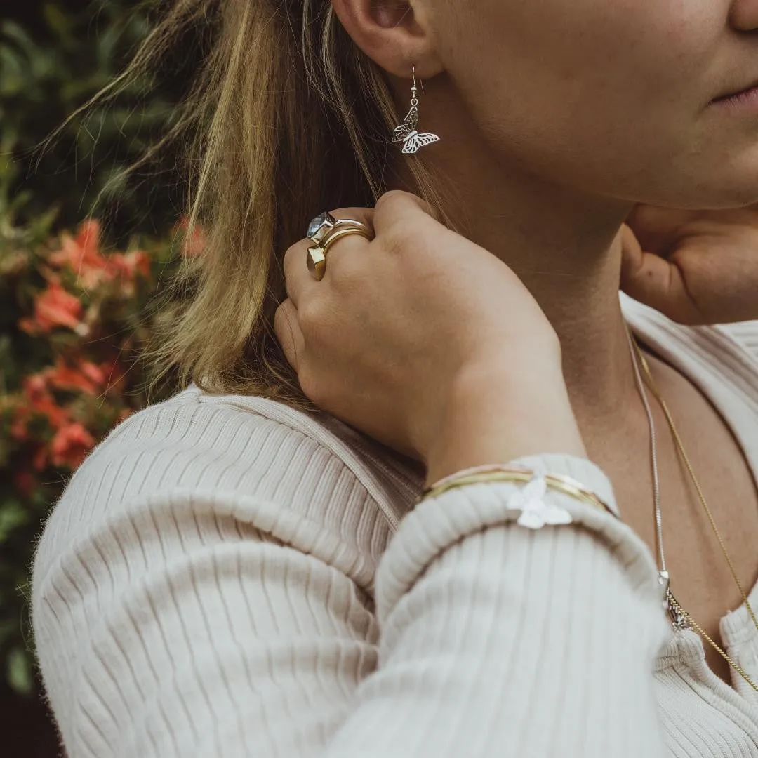 Butterfly Bangle | Rose Gold - Silver