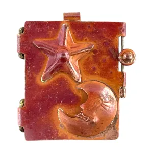 Celestial Moon and Star Locket - Pendant