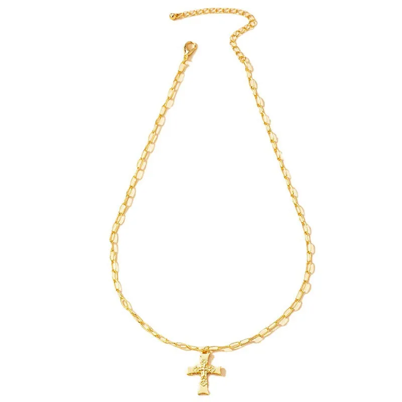 Chic Cross Pendant Necklace Set - Vienna Verve Collection