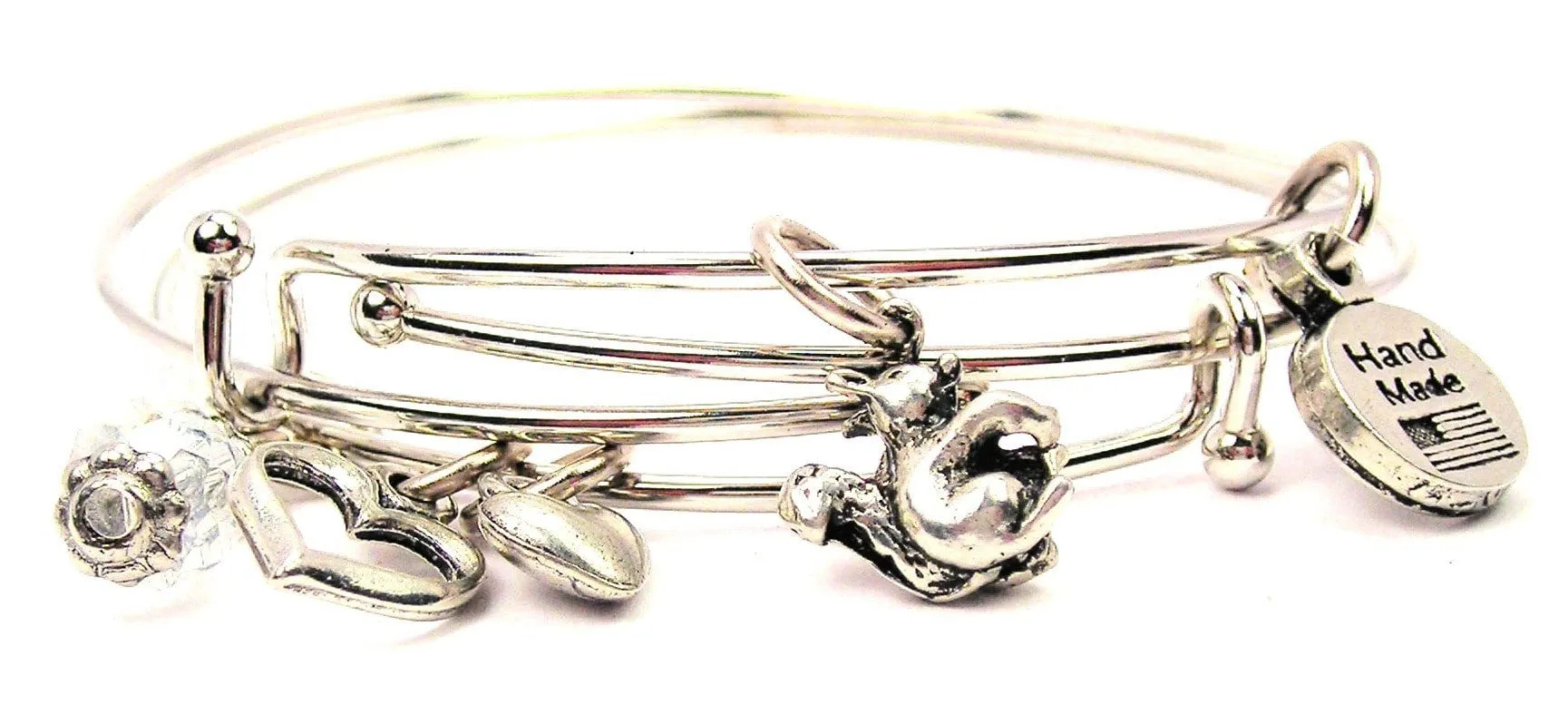 Chubby Squirrel Expandable Bangle Bracelet Set