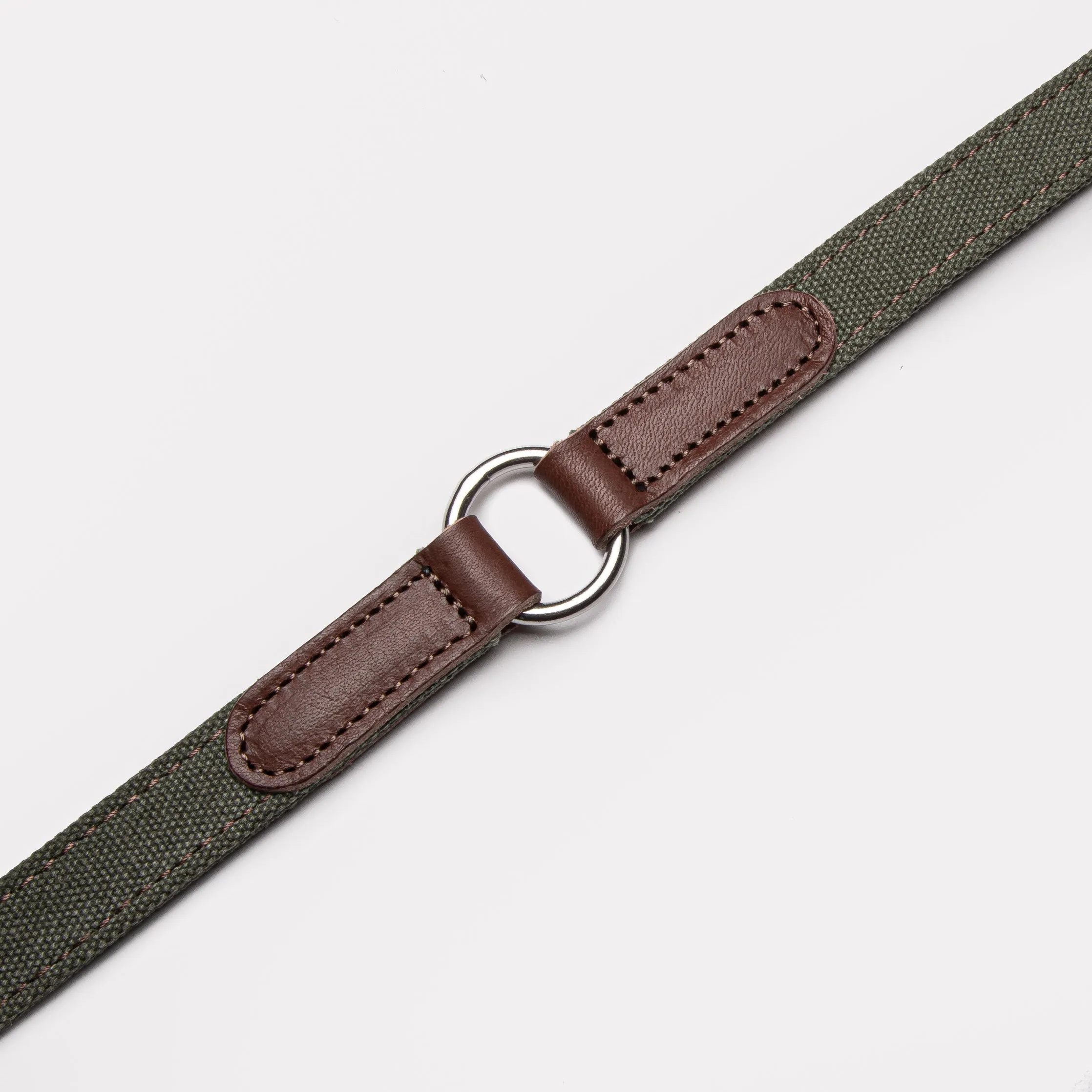 Cloud7: Tivoli Dog Leash in Canvas Leather, Olive