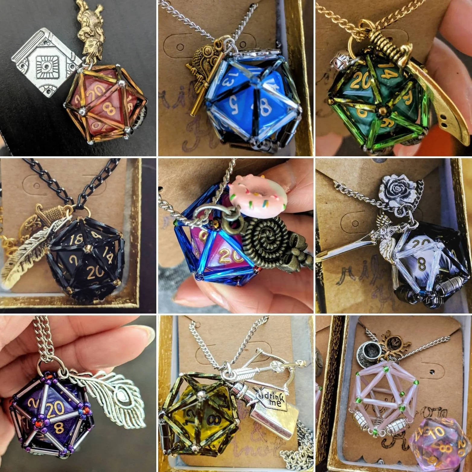 Critical Role Mighty Nein Inspired D20 Necklaces