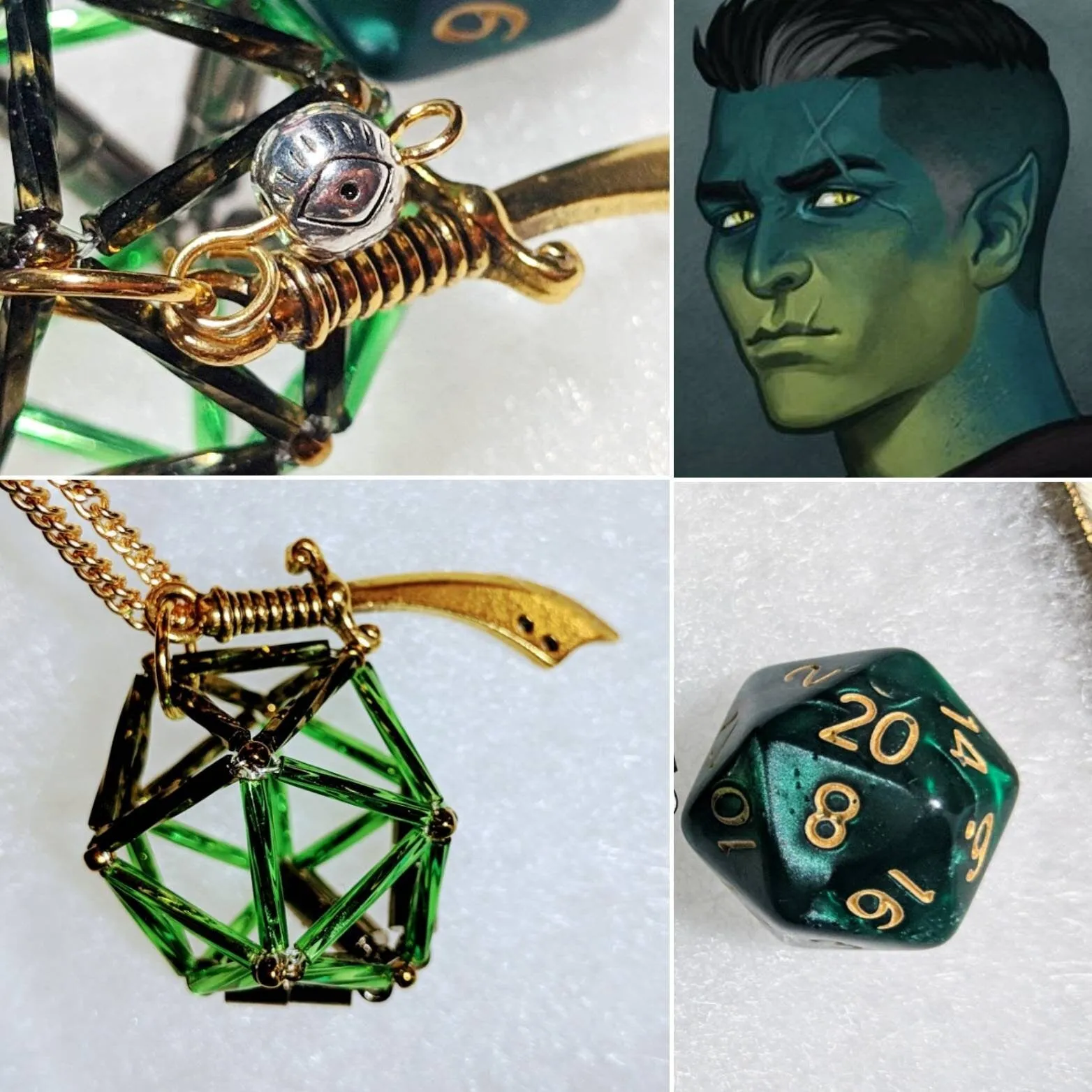 Critical Role Mighty Nein Inspired D20 Necklaces