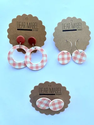 Dear Mabel Handmade - Gingham Earrings