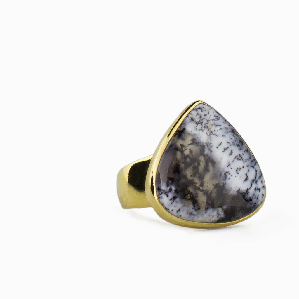 Dendritic Opal Ring