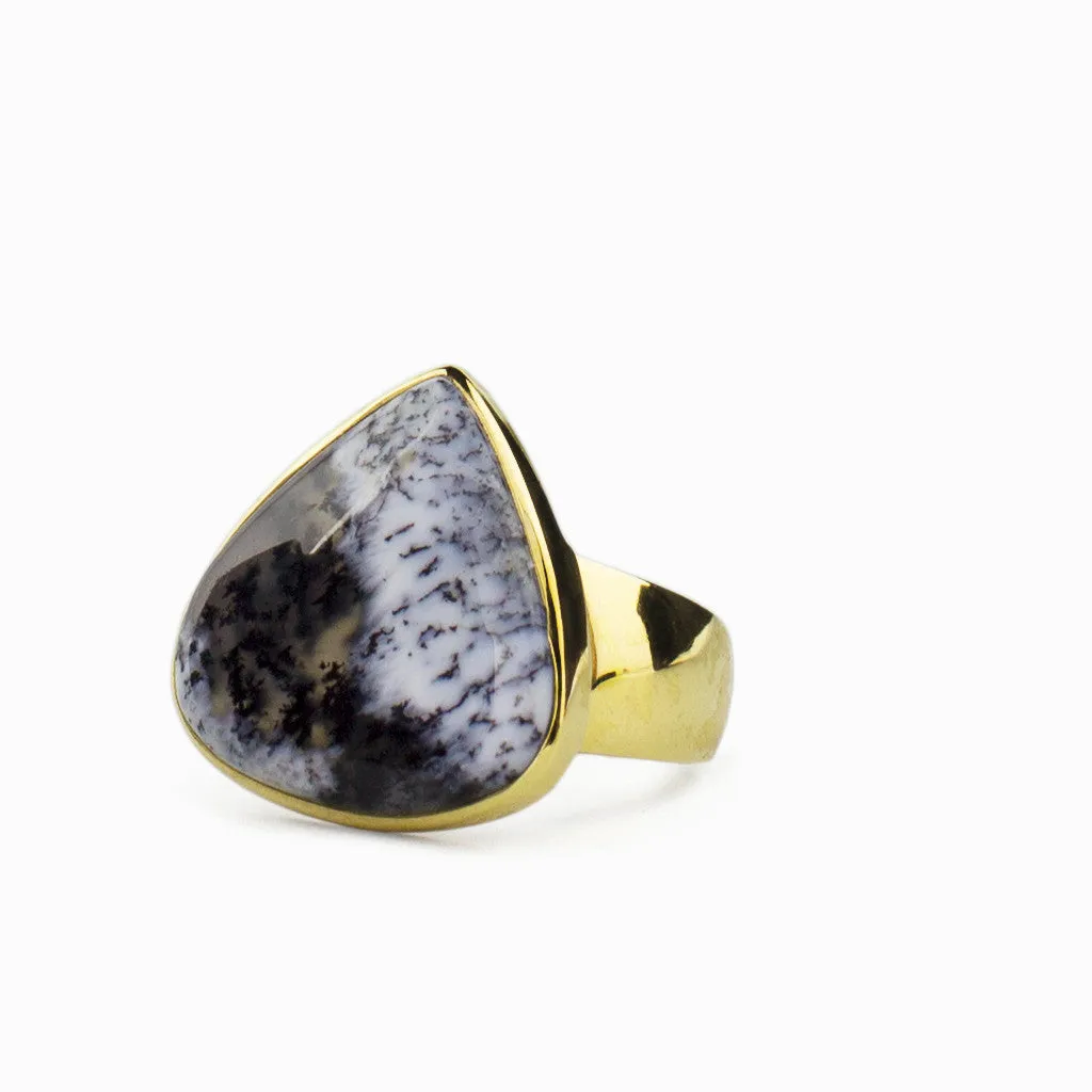 Dendritic Opal Ring