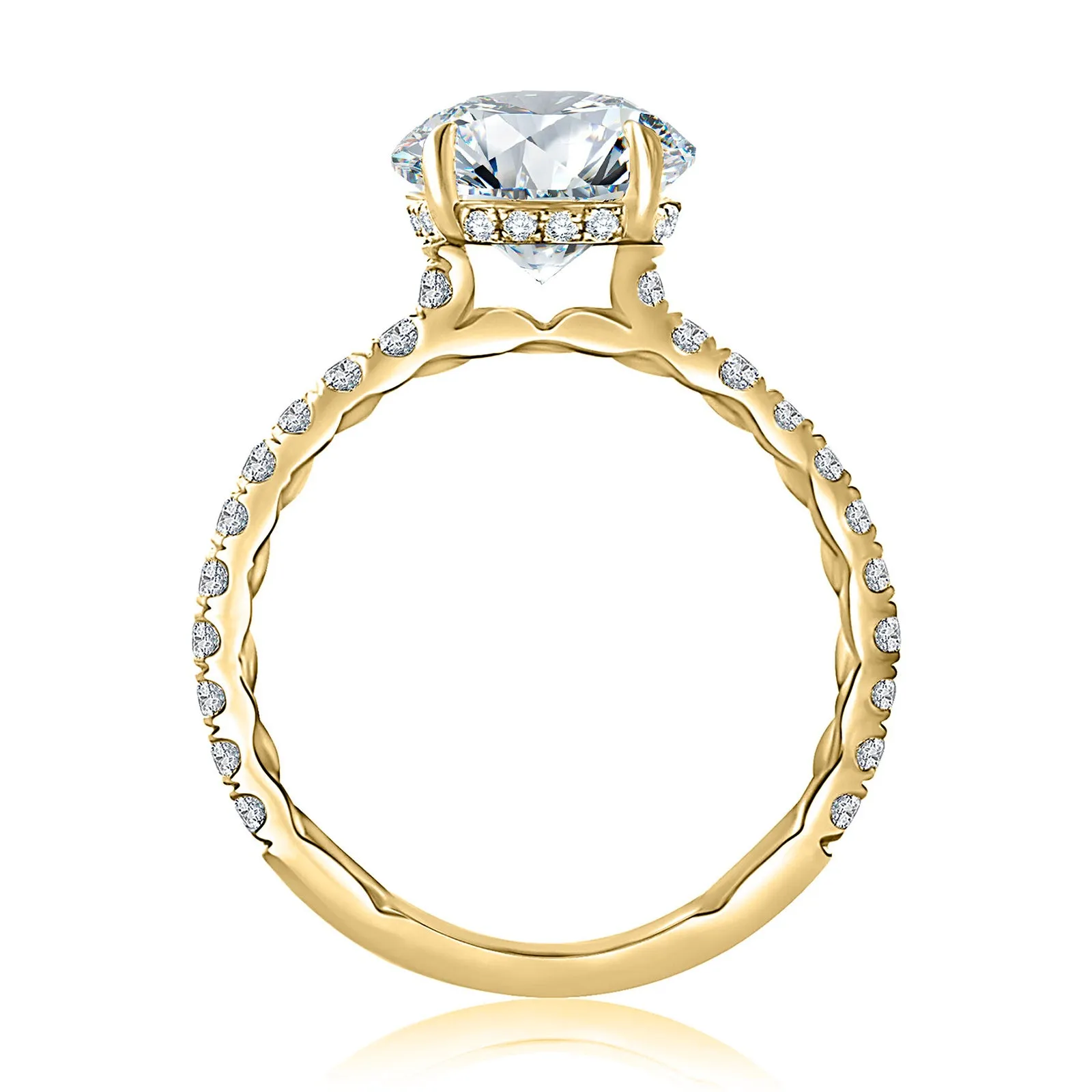 Diamond Semi Mount Ring | 18k Yellow (1.50ct Head)