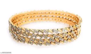 Diva Glittering Bracelet &amp; Bangles – Elegant Gold Plated Designer Jewellery for Women &amp; Girls